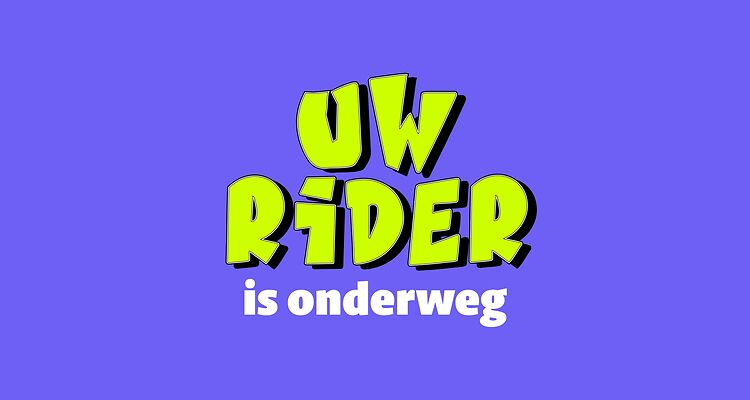 Uw rider is onderweg
